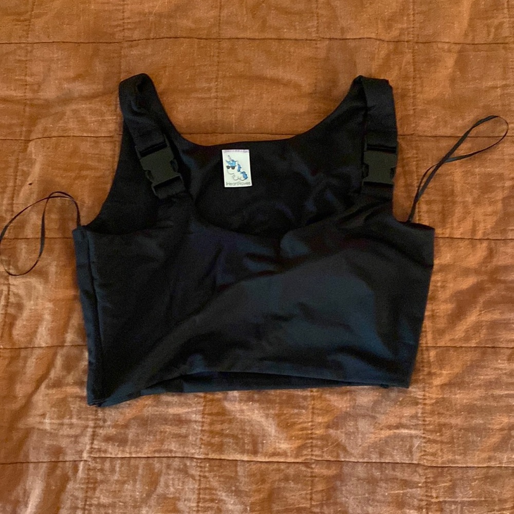 Iheartraves crop top with buckles